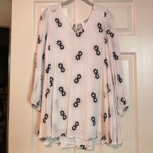 Altar’d State white patterned long sleeve dress!